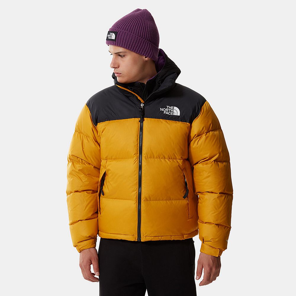 The North Face Nuptse Jacket Mens Australia - The North Face 1996 Retro Packable Yellow (ITK-814625)